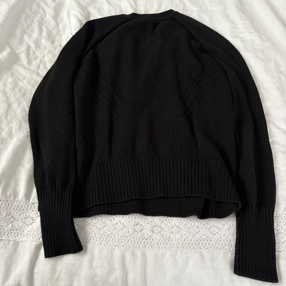 Athleta XL Black Cortina Merino Wool Sweater Merino wool blend. - Picture 4 of 6